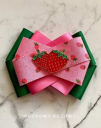 Brosza z Truskawkami Kolekcja Limitowana  FRUIT Nowość, Pudrowy Różowy