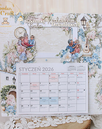 Kalendarz ze zdjęciem, prezent dla babci i dziadka, Dzień Babci 3 GOTOWY, Lulaczkowo