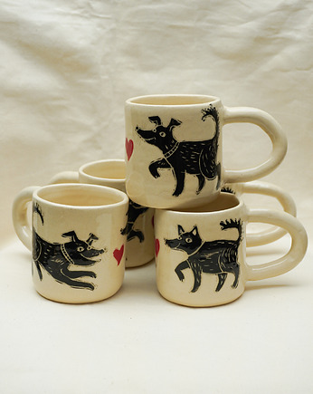 Kubek w pieski. Walentynki, Lvvia ceramics