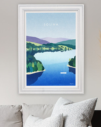 Plakat Jezioro Solińskie, minimalmill