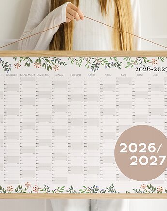 Planer szkolny 2026/2027 ścienny - Święta, Niedz. Handlowe 70x100, Follygraph