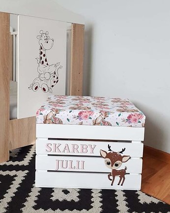 SARENKA drewniana skrzynia kufry pudełka skrzynki dla dzieci, OKAZJE - Prezent na Baby shower
