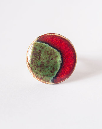 Pierścionek z ceramicznym oczkiem 18 mm, studnia ceramiczna
