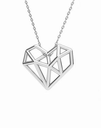 Naszyjnik ORIGAMI HEART- srebro, ISSI Jewelry