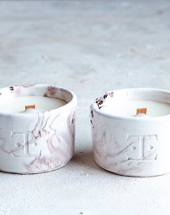 Zestaw 2 świeczek midi Mocha Dreams, Esti