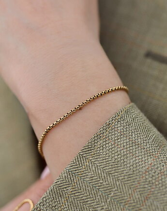 Złota subtelna bransoletka ze stali chirurgicznej premium Paraiso Alora, Paraiso