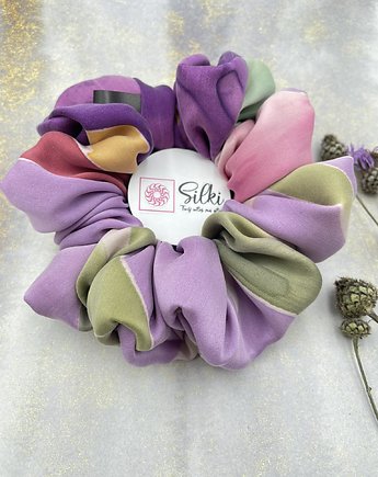 Gumka do włosów scrunchie 100% jedwab rozmiar średnia, Silki