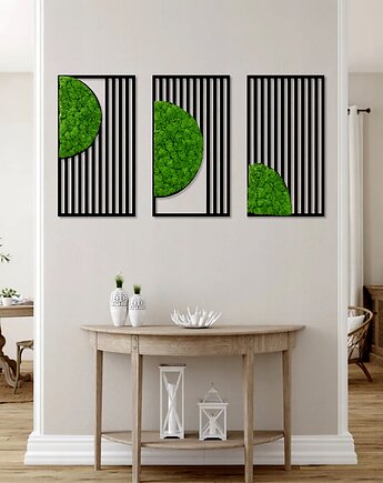 Tryptyk mech chrobotek żywy obraz Good Vibes motyl dekoracja ażurowa, Magia Chrobotka