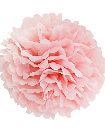 Pompony papierowe różowe pudrowe 35 cm, PAKOWANIE PREZENTÓW - Papier do pakowani