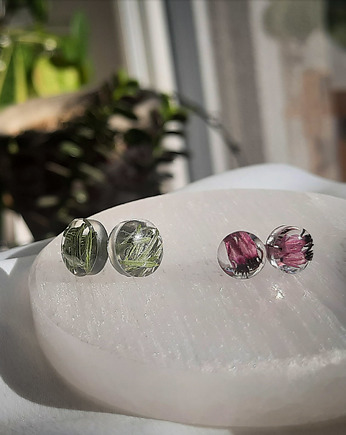 Podwójne kolczyki iglak/wrzos, Figa handmade accessories