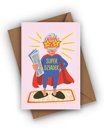 Kartka na Dzień Dziadka- Super Dziadek, Czarna Owca Karteczki