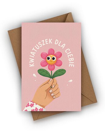 Kartka okolicznościowa- Kwiatuszek dla Ciebie, Czarna Owca Karteczki