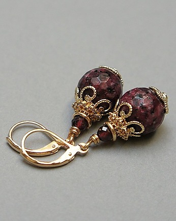 Kolczyki Jajeczka Faberge Burgund /19-11-24/, KiKa pracownia