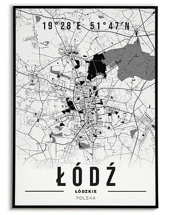 Plakat miasto POLSKA - ŁÓDŹ 3 obraz MAPA, Bajkowe Obrazki