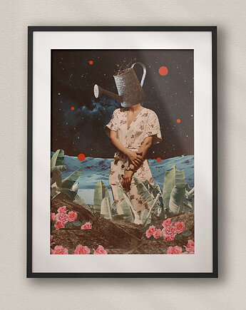 Plakat W moim ogrodzie - Kolaż Fine Art - Dekoracja Ścienna Do Salonu, DAPIDOKA