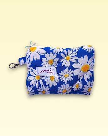 Pikowany rumiankowy portfelik, etui na karty, mi.KREO