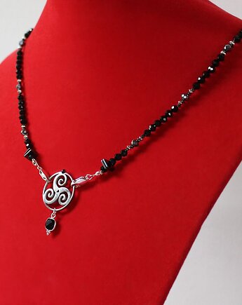 Talizman ochrona triskel - diament, spinel, onyks, teraherz, KEIT