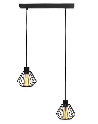 Biała lampa wisząca z drucianymi kloszami LED ZAFRA LOFT, lampy loftowe LYSNE LOFT