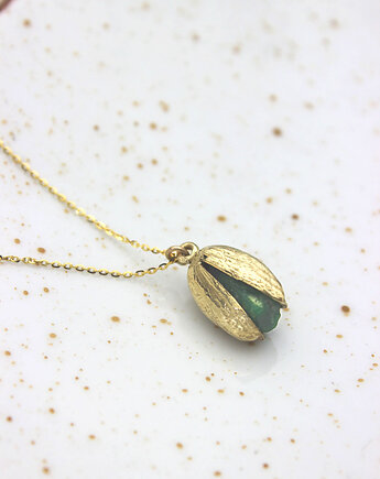 Złoto 585. Pistacja ze szmaragdem, Ker Jewellery
