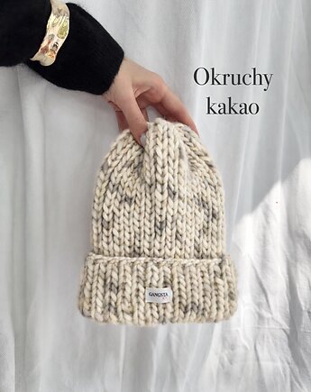 Czapka Lily 100% wełna *okruchy kakao*, GANGSTA KNIT