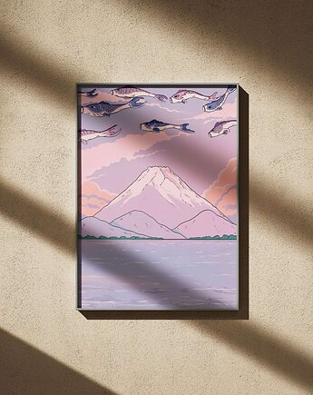 Plakat "Fuji- san i Koi- nobori", Kioko Illustration