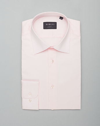 Koszula męska simeria 00425 róż slim fit, BORGIO
