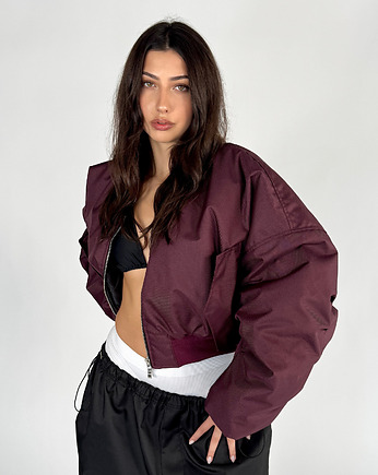 Krótka kurtka typu bomber burgund, REST Factory