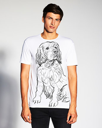 Clumber Spaniel Dog Men's T-shirt white, SELVA