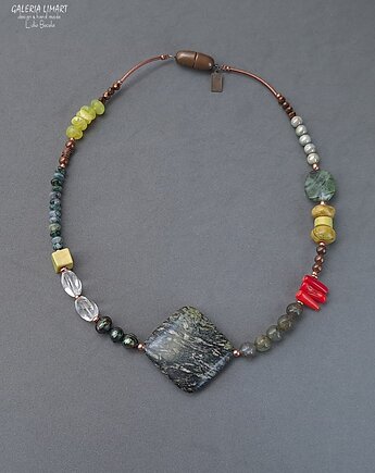 Naszyjnik ze specjalnie dobranych minerałów w niewykłej kolorystyce handmade, Galeria Limart