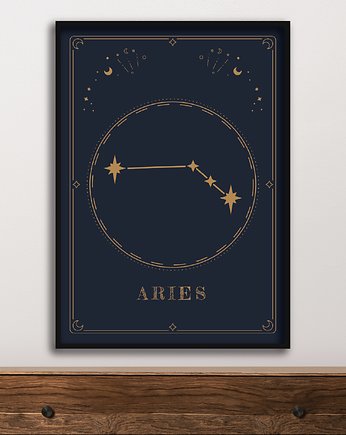 Plakat Baran/Aries Znaki Zodiaku Gwiazdozbiór, Abstraktoria