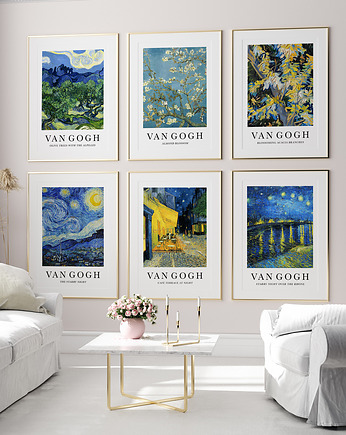 Zestaw 6 plakatów 50x70 cm B2 Van Gogh - gotowa ściana, HOG STUDIO