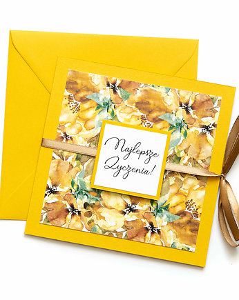 Kartka kwiatowa na ślub, urodziny imieniny, Variegata Design
