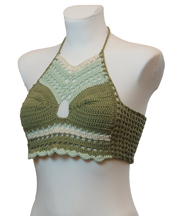Top / bralet na szydełku na lato ze 100 procent bawelny rozmiar S, cosy creation