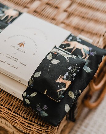 Naturalny duet - poduszka relaksacyjna na oczy i termofor z pestkami wiśni, Patchoula