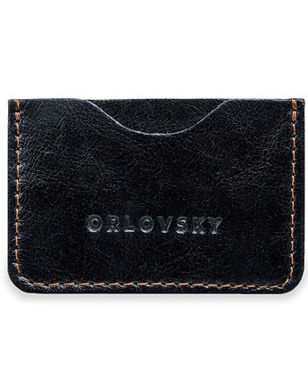 Męski czarny portfel slimwallet cardholder ORLOVSKY W06, ORLOVSKY
