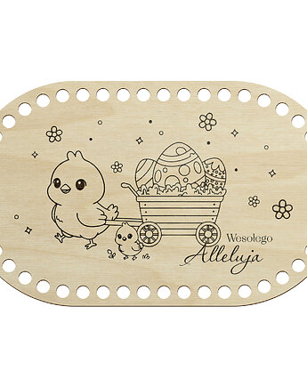 Baza Drewniana Spód Dno Koszyka 27x16 cm Szydełkowania Makramy ze Sklejki, smxdsgn