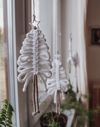 Dekoracja świąteczna na okno / 4 choinki  DOSTĘPNE od ręki, manufaktura_wadoshka