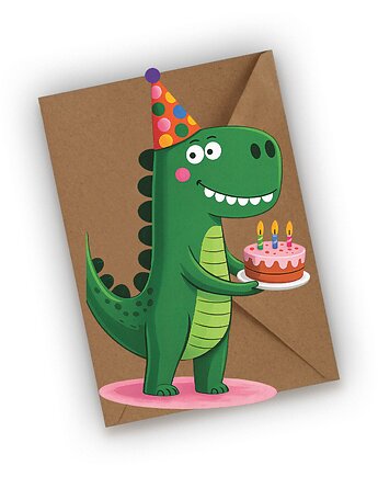 Kartka urodzinowa- Dinozaur urodzinowy, Czarna Owca Karteczki