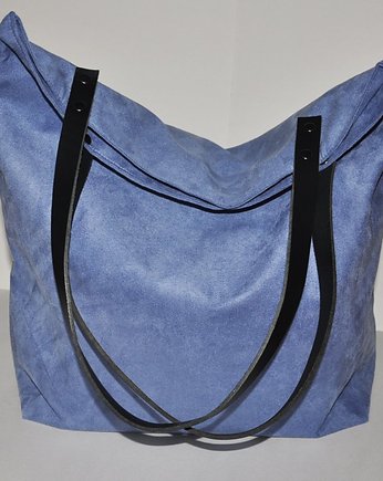 Torba tote XXL - szaroniebieska, PRACOWNIA 166