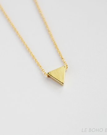 16k Gold Plated Triangle Necklace, Le Boho Bleu