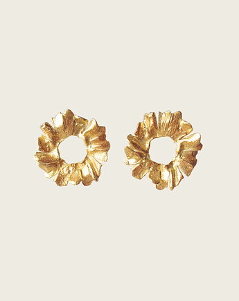 Kolczyki kwiaty złote- Rumianki, KOS jewellery