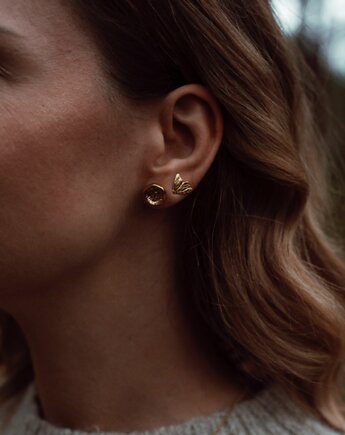 Kolczyki pozłacane Ćmy, Sielava