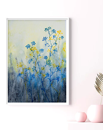 Oryginalna akwarela. Subtelna ląka 24x32, Malgorzata Domanska