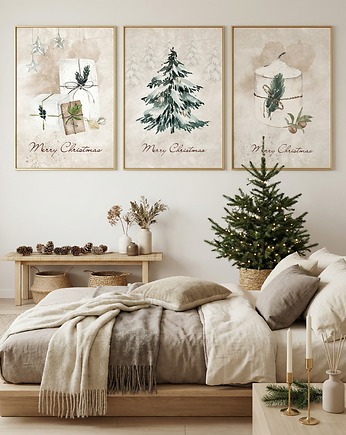 Zestaw 3 plakatów Christmass tree, Well Done Shop