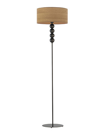 Elegancka lampa stojąca w stylu skandynawskim z abażurem z forniru BERMUDY ECO, LYSNE