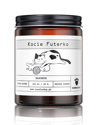 KOCIE FUTERKO - świeca sojowa, Candle Dog