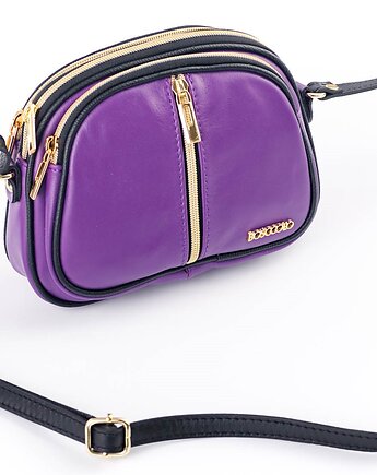 Torba skórzana  z ozdobnymi suwakami (6986), BOSCCOLO