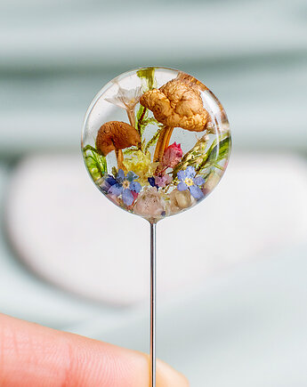 Broszka z leśną kompozycją, nature gift