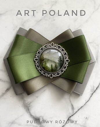 Kolekcja ART Poland Brosza z grafiką Polskie Góry, Pudrowy Różowy