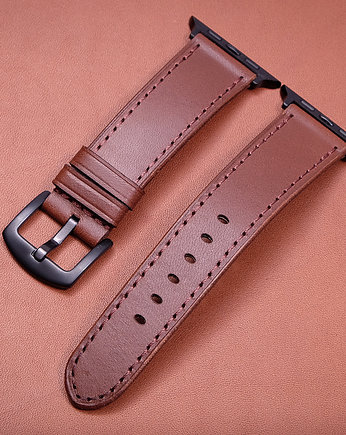 Pasek do zegarka Apple Watch  z włoskiej skóry Koala ciemny brązowy, OSOBY - Prezent dla dziadka